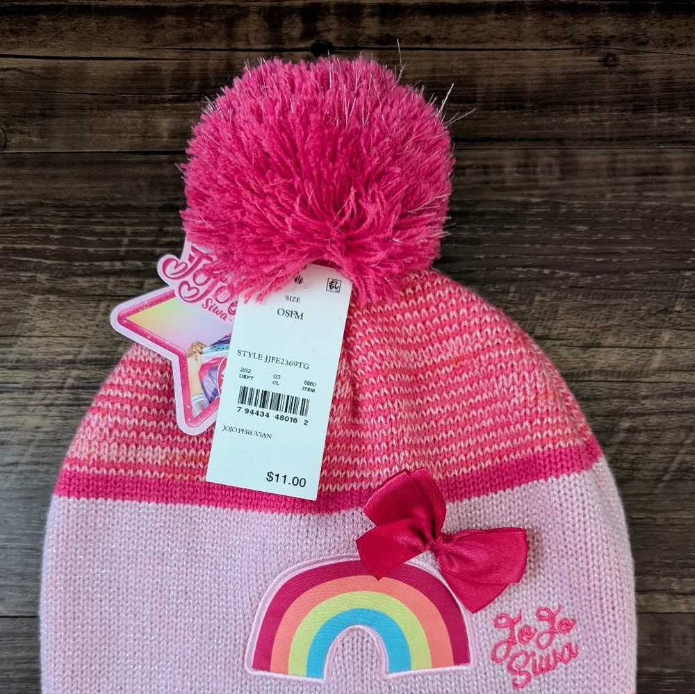 NWT Nickelodeon JoJo Siwa Pink Beanie Hat